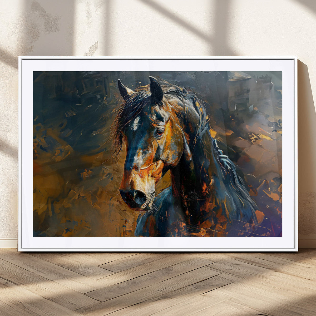 Abstract Horse Wall Art Canvas Print | Farmhouse Wall Decor