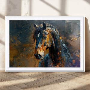 Abstract Horse Wall Art Canvas Print | Farmhouse Wall Decor