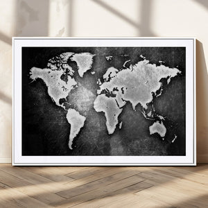 World Map Wall Art Canvas Print – Framed Wall Art for