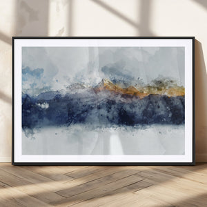 Abstract Mountain Range Art Canvas Print | 3 Panel