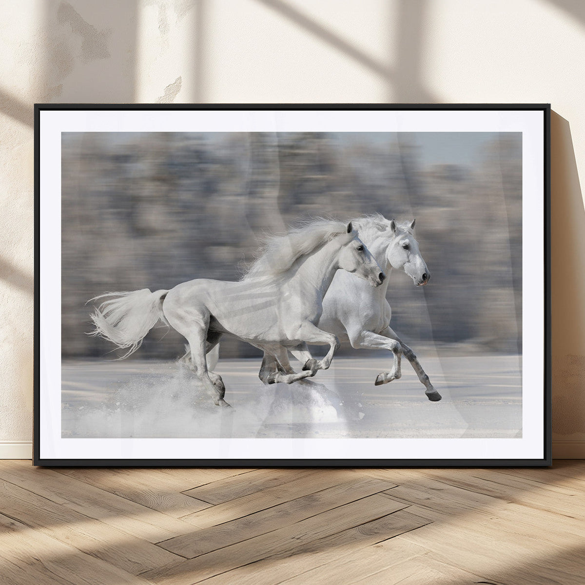 The White Horses Wall Art, Framed White Horses Wall Art