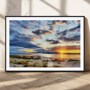 Sunset On The Ocean Wall Art Canvas Print