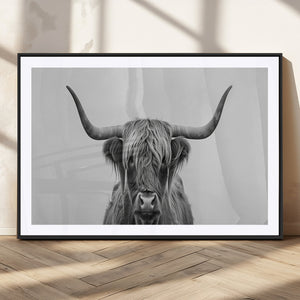 Farmhouse Longhorn Wall Art Canvas Print, Longhorn Texas