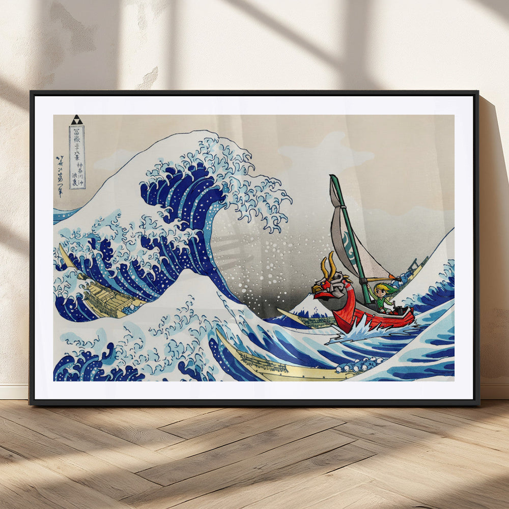 Katsushika Hokusai Kanagawa Giant Wave Wall Art Canvas Print