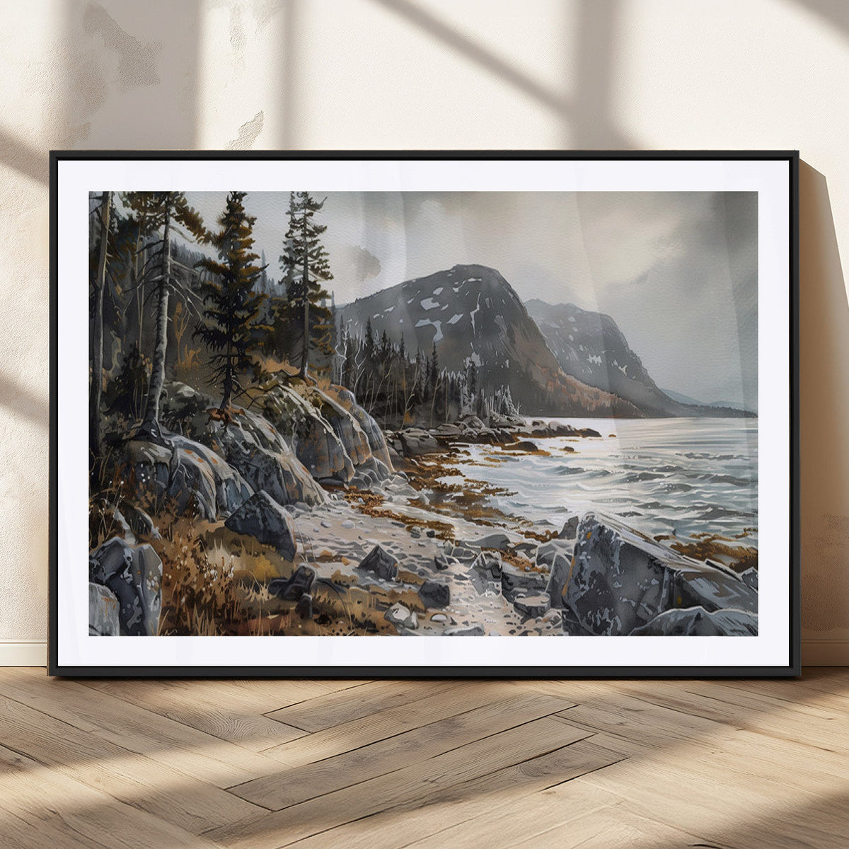 Serene Coastal View of Acadia National Park - Stunning