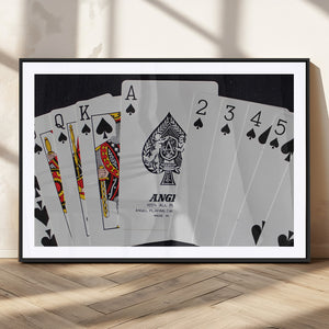 Poker Wall Art - Playing Cards Canvas Wall Art Print - Ace