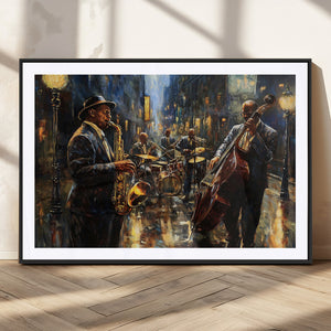 Jazz Canvas Wall Art Print – Abstract African American Music