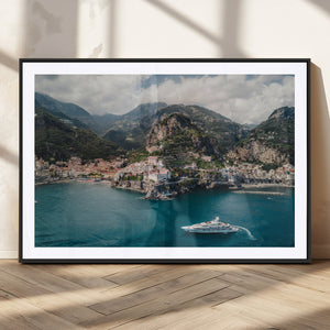 Amalfi Coast Wall Art – Framed Italian Seaside Canvas