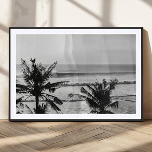 Tropical Coastline Wall Art Canvas Print – Framed Palm Trees
