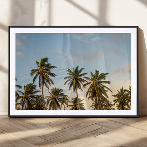 Palm Trees Wall Art Canvas Print – Framed Tropical Vibes Art