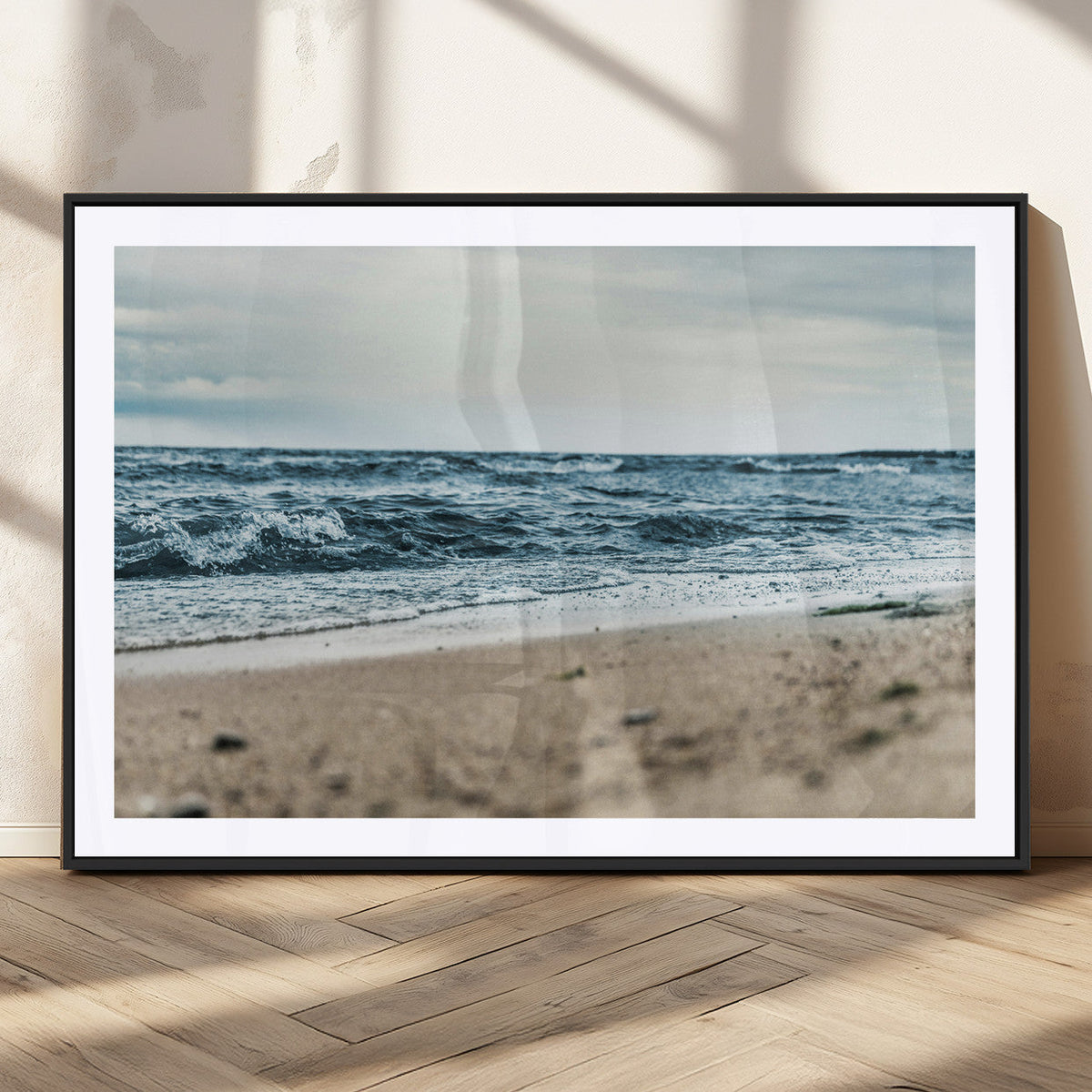 Ocean Wall Art Canvas Print – Framed Moody Seascape Coastal