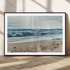 Ocean Wall Art Canvas Print – Framed Moody Seascape Coastal