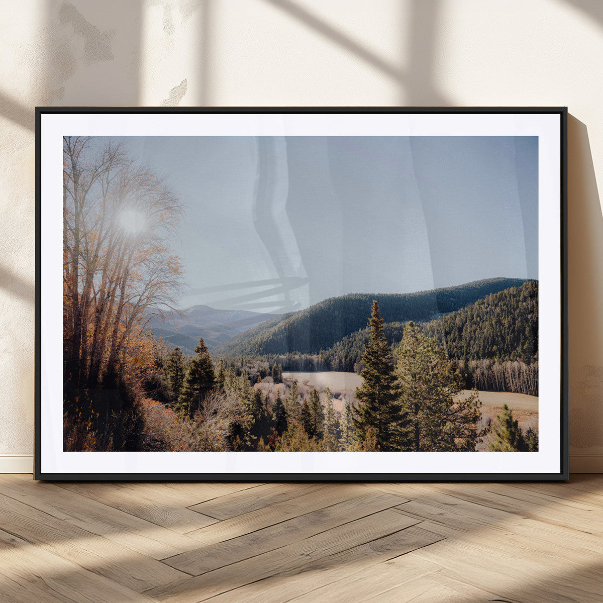 Tropical Palm Trees Wall Art Canvas Print – Framed Sunset