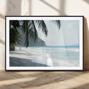 Tropical Beach Wall Art Canvas Print – Framed Serene Ocean