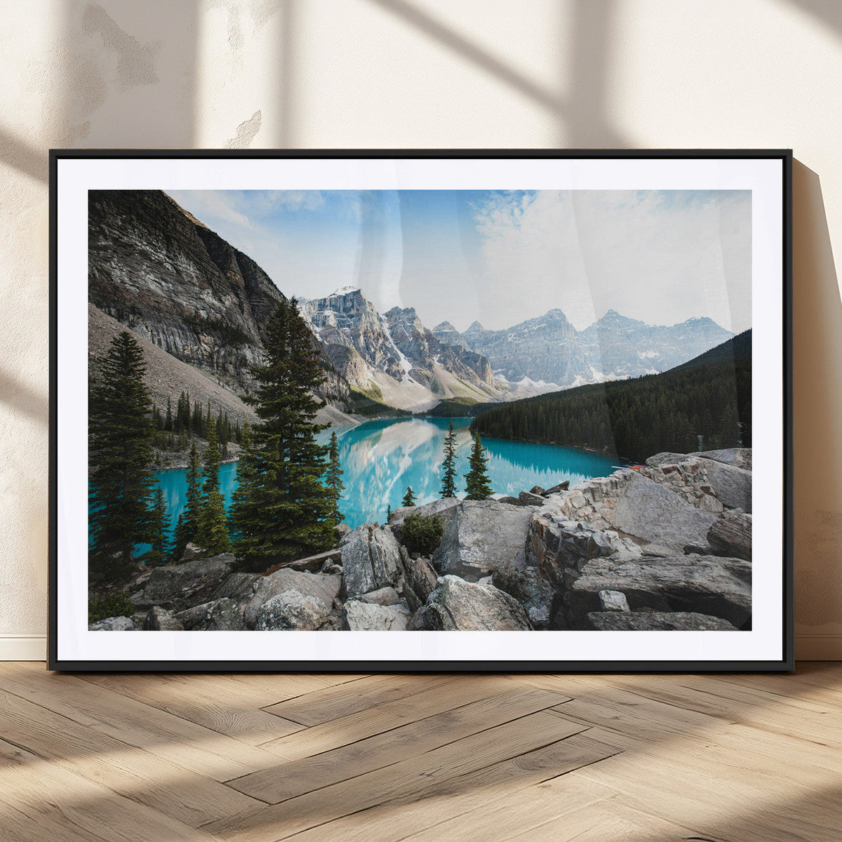 Canadian Rockies Wall Art Canvas Print – Framed Mountain