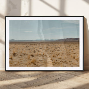 Desert Plains Wall Art Canvas Print, Golden Light Over Dry