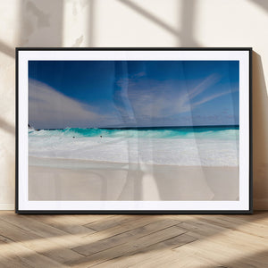 Ocean Breeze Wall Art Canvas Print, Aqua Waves and Coastal