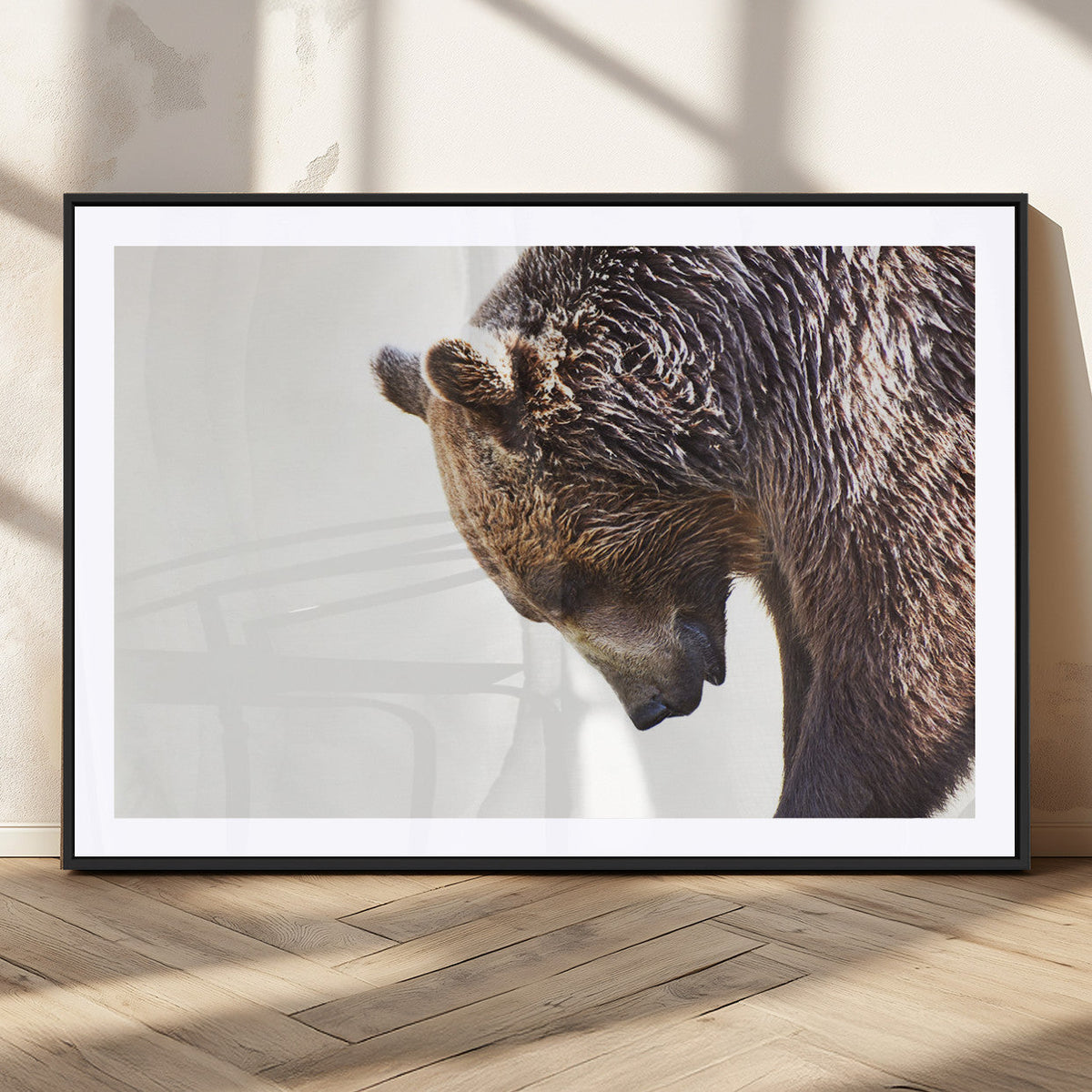 Grizzly Bear Canvas Wall Art Print – Framed Wildlife Nature