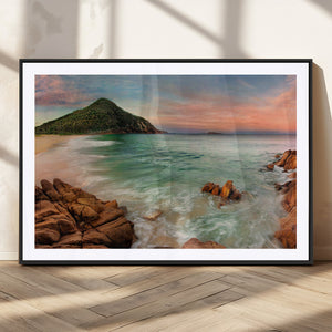 Coastal Landscape Wall Art Canvas Print – Rocky Shore and