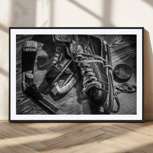 Old Pair of Mens Skates Wall Art Canvas, Men Skates Wall Art