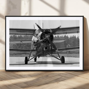 Wall Art Old War Plane Canvas Print