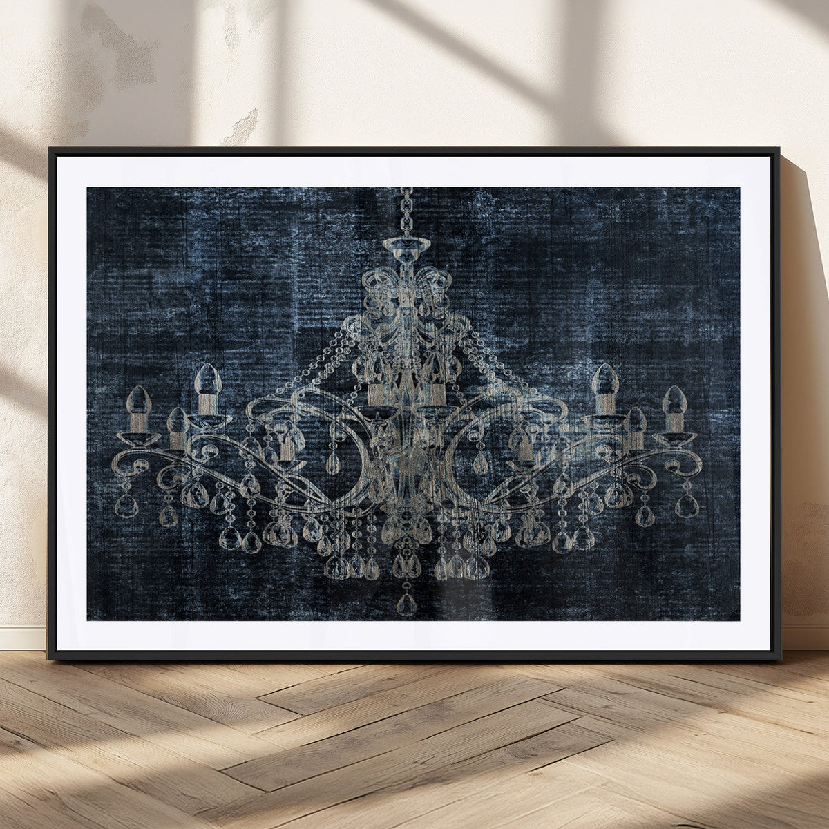Dark Chandelier Wall Art Canvas Print