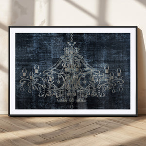 Dark Chandelier Wall Art Canvas Print
