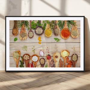 Kitchen Spice on the Table Wall Art, Kitchen Spice Wall Art