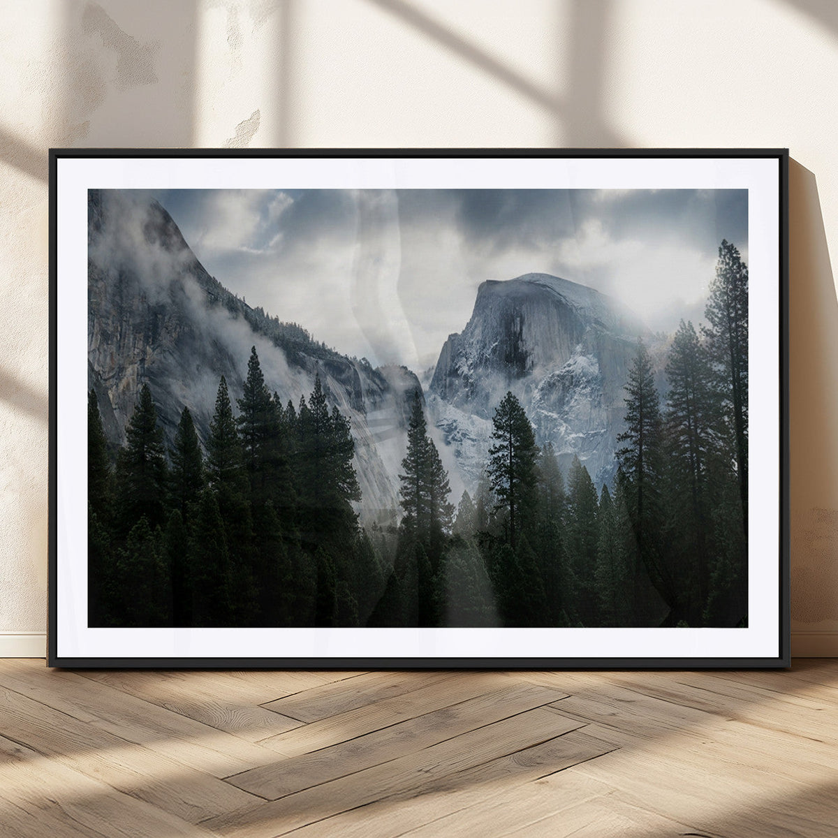 Yosemite National Park El Capitan Foggy Mountain Wall Art |