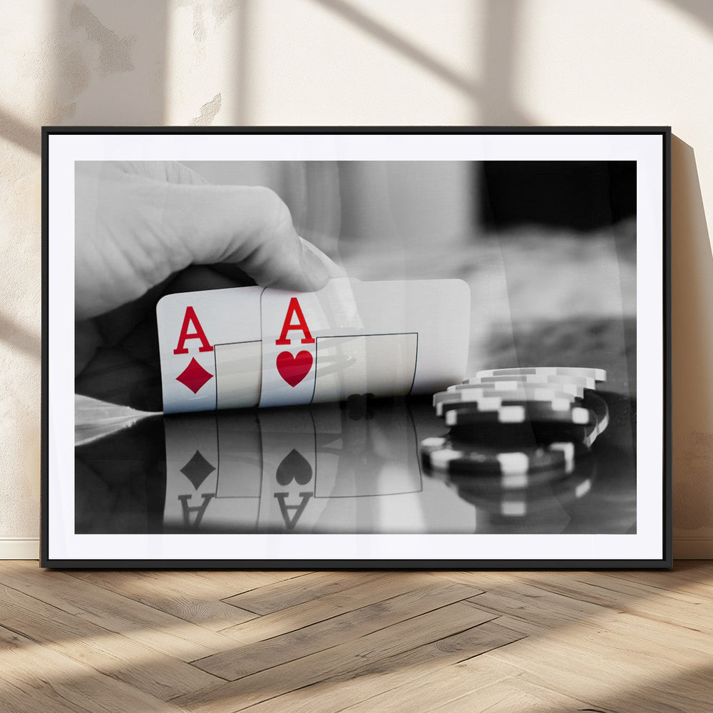 Aces Poker Art Poker Game Wall Art Canvas Print