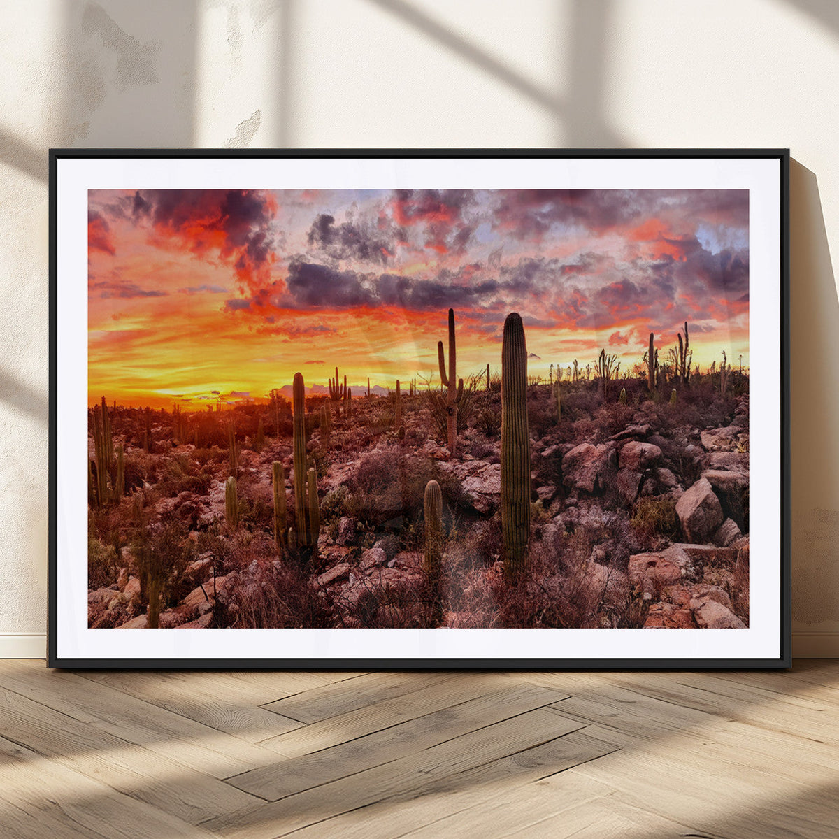 Arizona Desert Print, Western Cowboy Wall Art Print