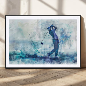 Golf Swing Wall Art Canvas Print - Sports-Inspired