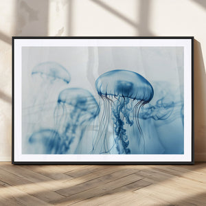 Blue Jellyfish Wall Art Canvas Print