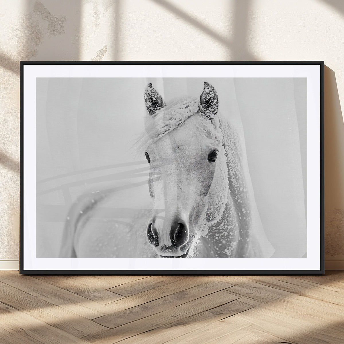 Majestic White Horse Wall Art | Ready to Hang and Framed |