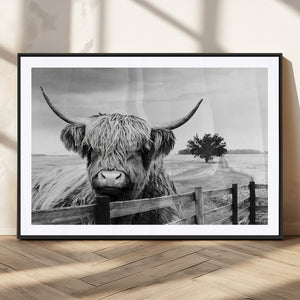 Scottish Highland Cow Wall Art | Rustic Farmhouse Décor |