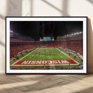 Wisconsin Badgers Football Team Print Canvas- Madison Camp