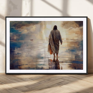 Jesus Walking on Water Wall Art | Ready to Hang Spiritual