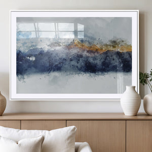Abstract Mountain Range Art Canvas Print | 3 Panel