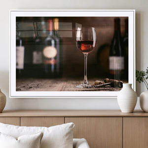 Red Wine and Bottle Canvas Print