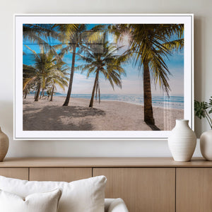 Palm Beach Tropical Island Wall Art Canvas Print