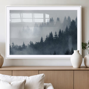 Foggy Pine Forest Wall Art Canvas Print