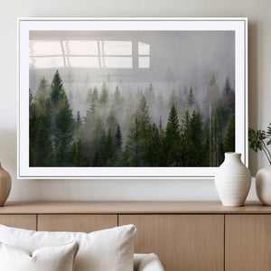 Forest Wall Art Canvas Print | Foggy Forest Wall Art | Pine