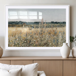 Wildflower Field Wall Art Canvas | Nature-Inspired Landscape