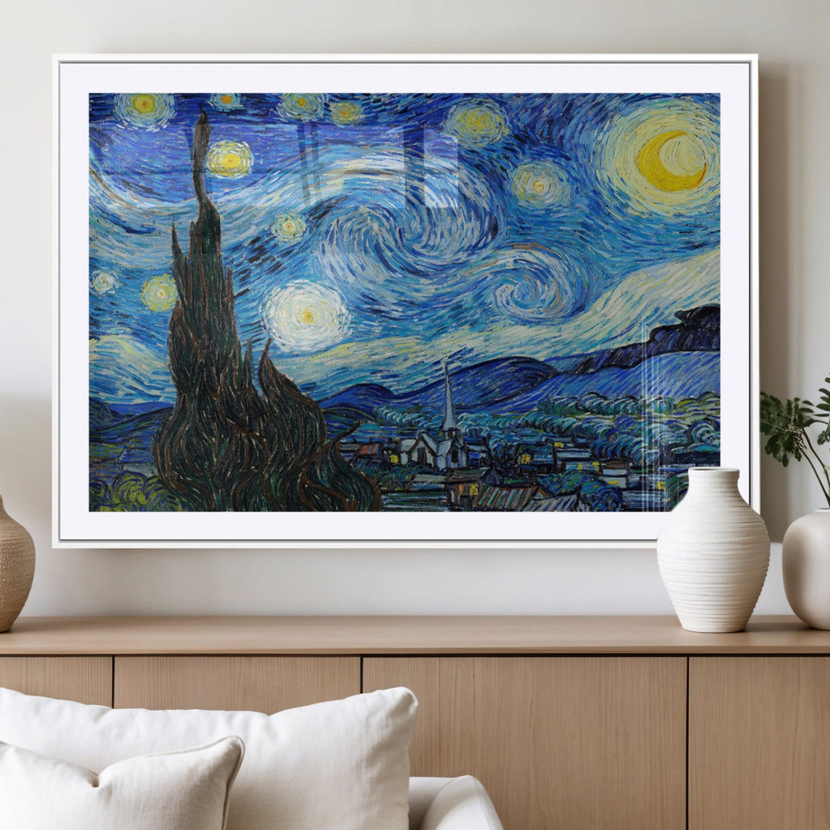 Vincent Van Gogh The Starry Night Abstract Wall Art Canvas