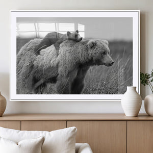 Bear and Cub Wall Art Canvas | 399 Bear Cub