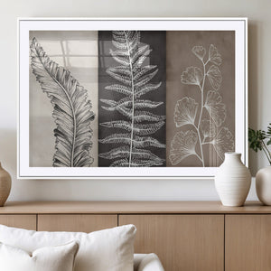Minimalist Botanical Wall Art Canvas Print, Framed and Ready