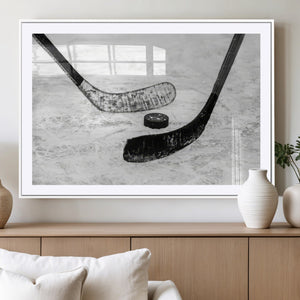 Winter Ice Hockey Sport Canvas Wall Art Print - Hockey Wall