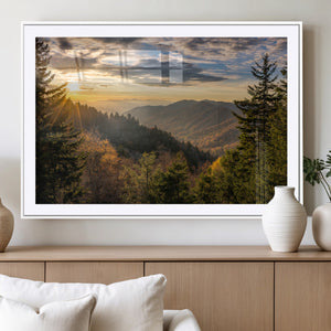 Sunrise Over the Smoky Mountains Canvas Wall Art –