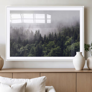 Misty Forest Wall Art | Foggy Forest Canvas Print | Large