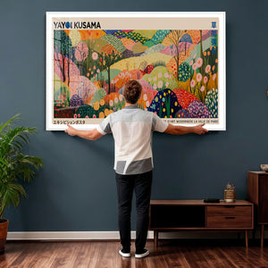 Yayoi Kusama Japanese Art Canvas Print, Abstract Art, Large